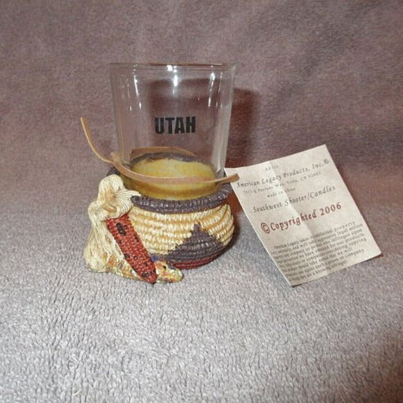 Paiute Indian 3D Wedding Basket Shot Glass Southwestern Heavy Base Shooter Utah - Picture 1 of 9